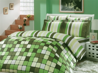 Pościel satyna bawełniana RITHYM GREEN (1)