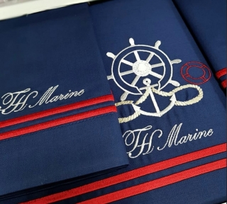 Pościel satyna bawełniana NAVY BLUE