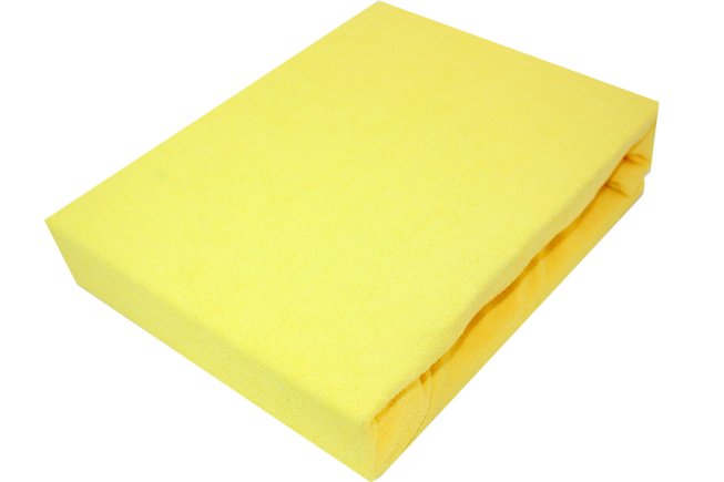 Prześcieradło frotte 200x220 żółte