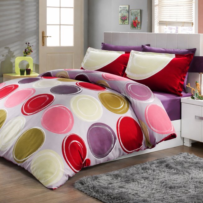 Pościel satyna bawełniana OPTIMUM LILA (1)