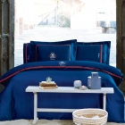 Pościel satyna bawełniana NAVY BLUE