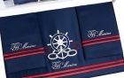Pościel satyna bawełniana NAVY BLUE